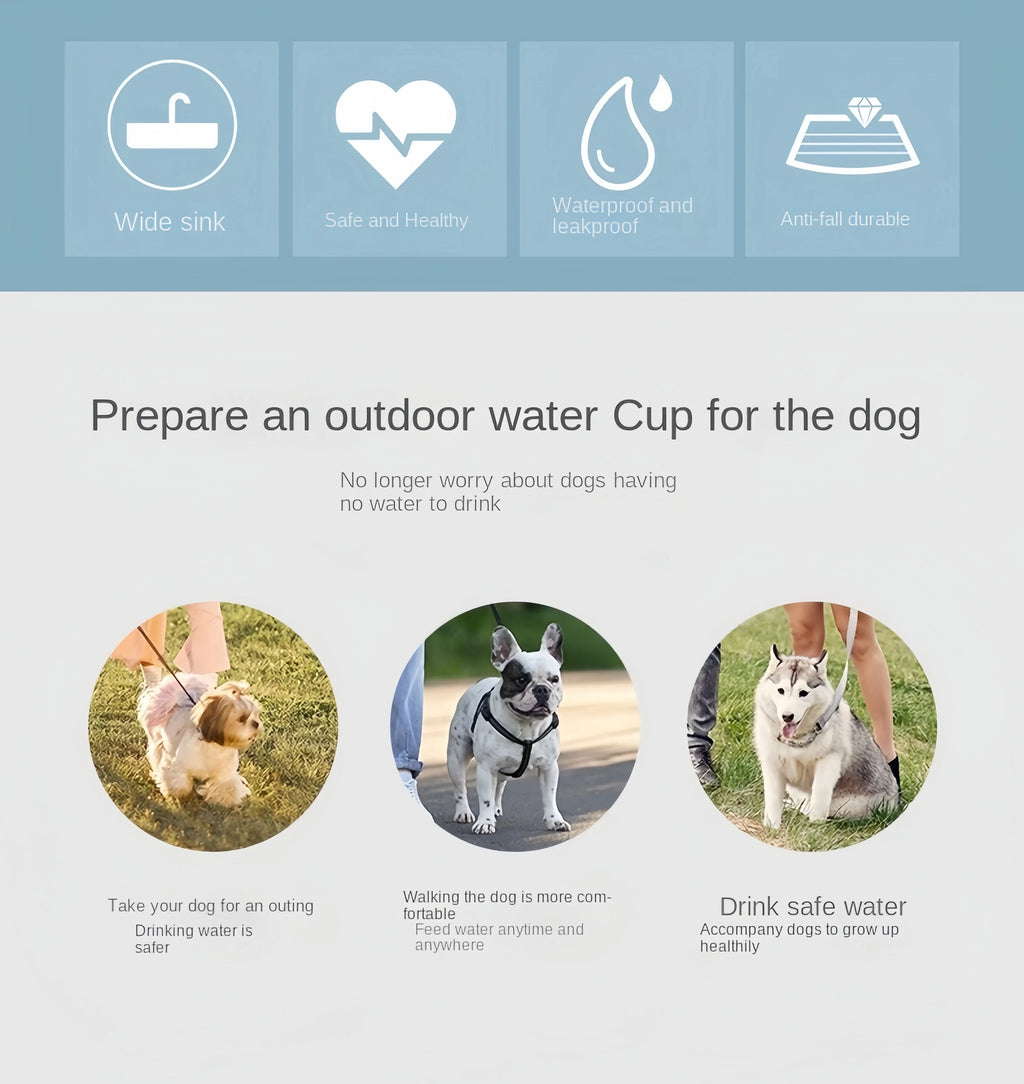 TravelPet 2-i-1 – Vattenflaska & matbehållare för hund och katt