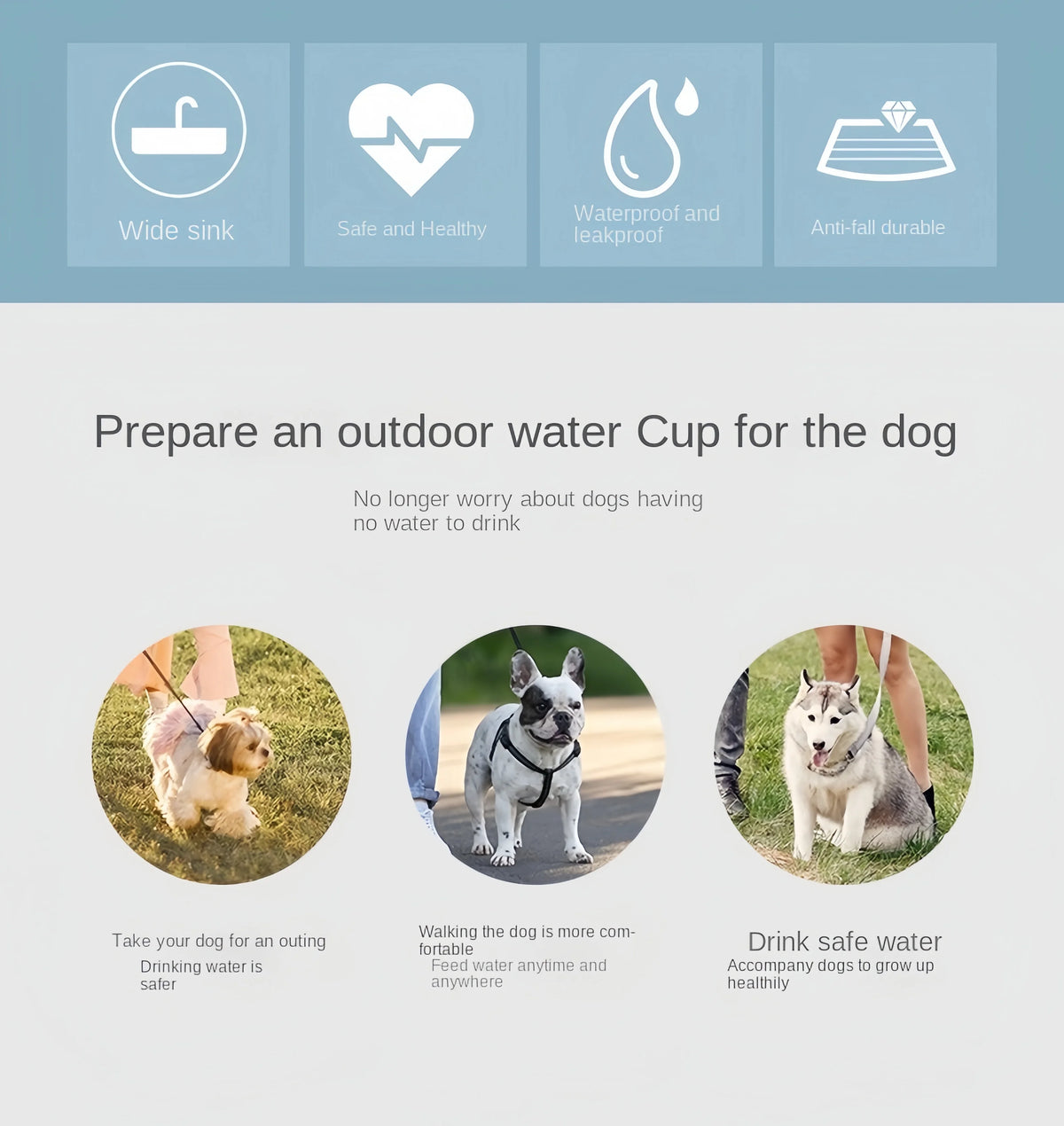 TravelPet 2-i-1 – Vattenflaska & matbehållare för hund och katt