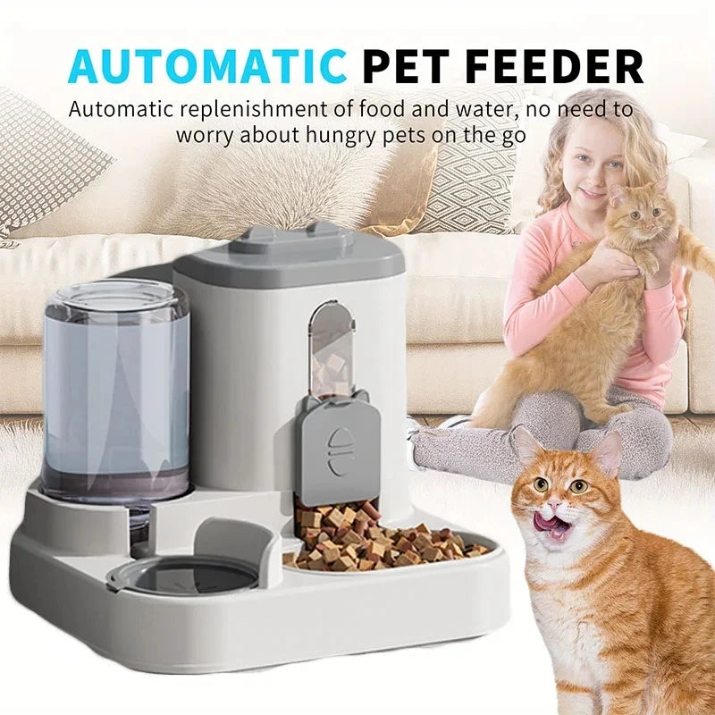AquaFeed – Spillfri mat- & vattenstation för katt & hund