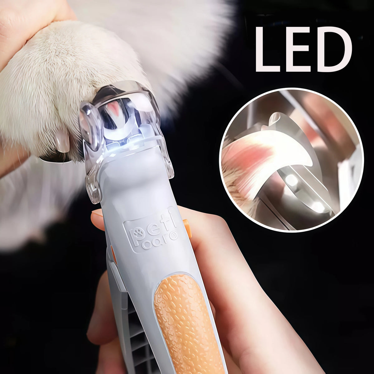 LED-kloklippare för hund & katt