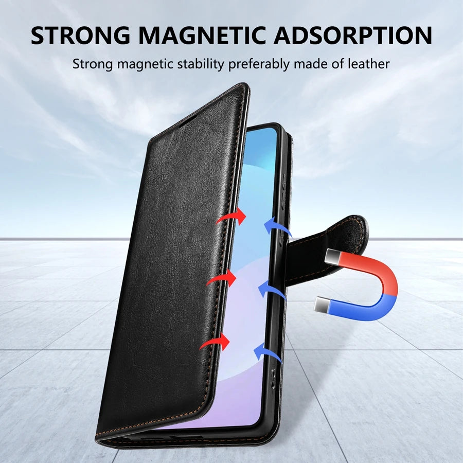 Magnetiskt Plånboksfodral med Kortfack för iPhone