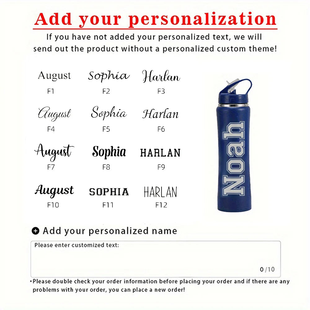 Personlig stålflaska 600 ml