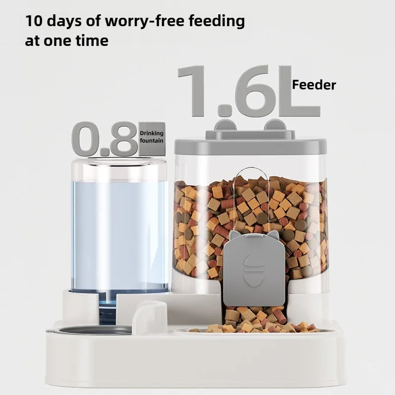 AquaFeed – Spillfri mat- & vattenstation för katt & hund