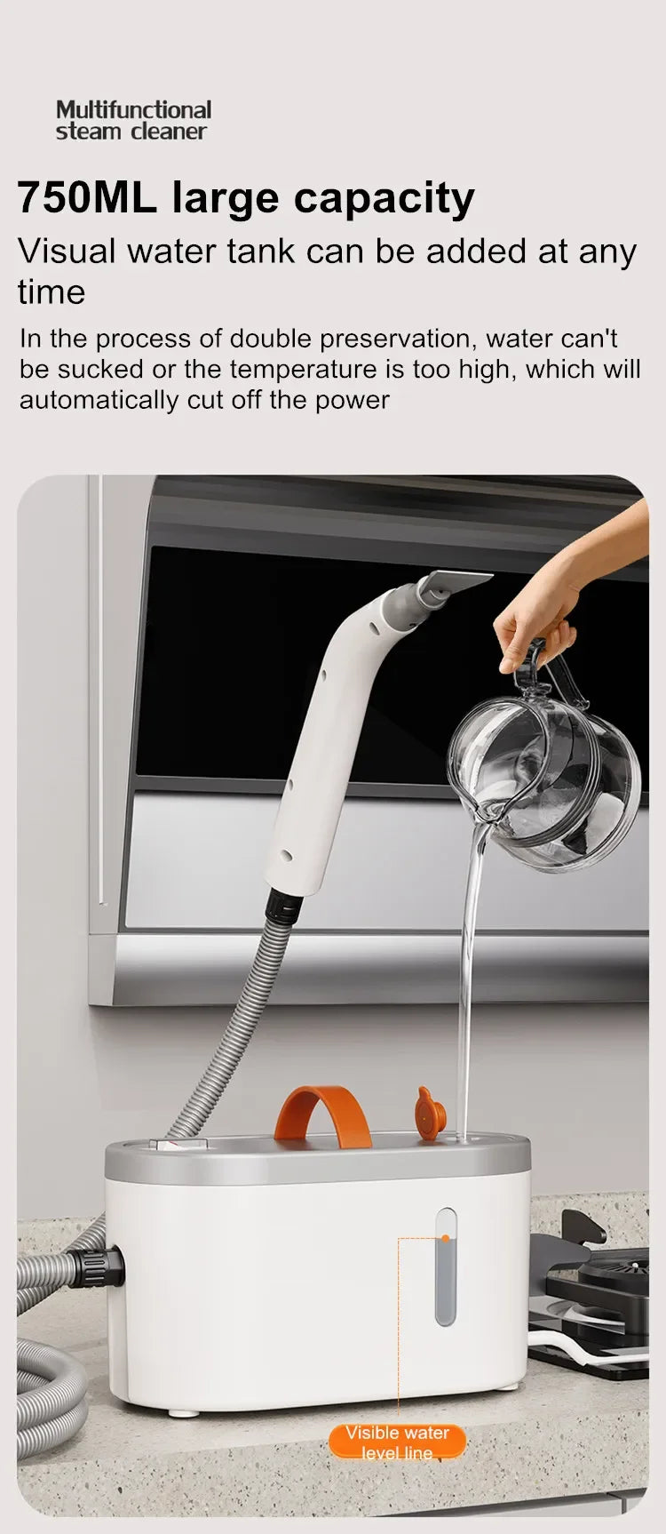 Digital handhållen ångrengörare 2500W