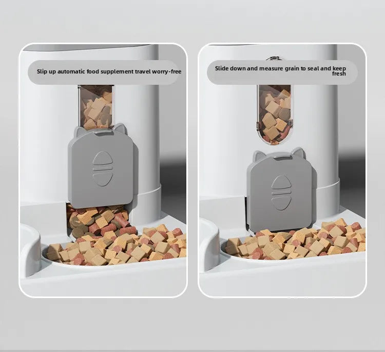 AquaFeed – Spillfri mat- & vattenstation för katt & hund