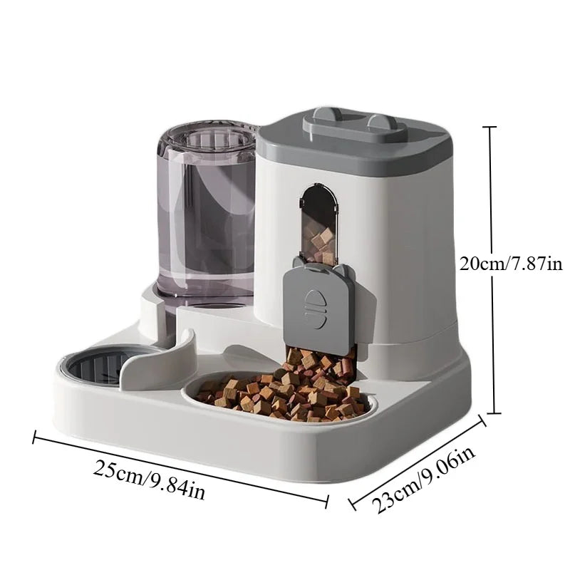 AquaFeed – Spillfri mat- & vattenstation för katt & hund