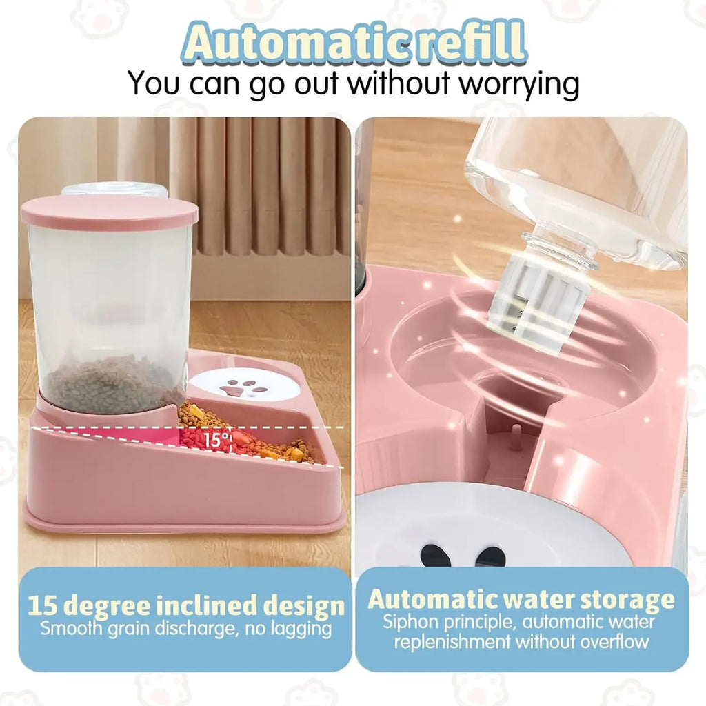PetFlow 2-i-1 Mat- & Vattenstation