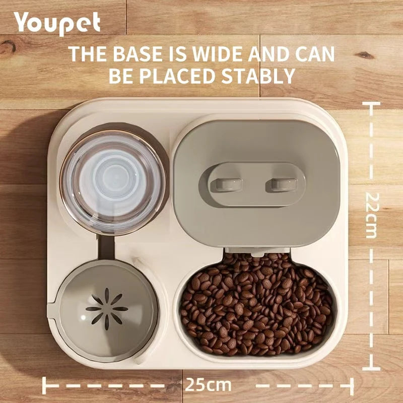 AquaFeed – Spillfri mat- & vattenstation för katt & hund