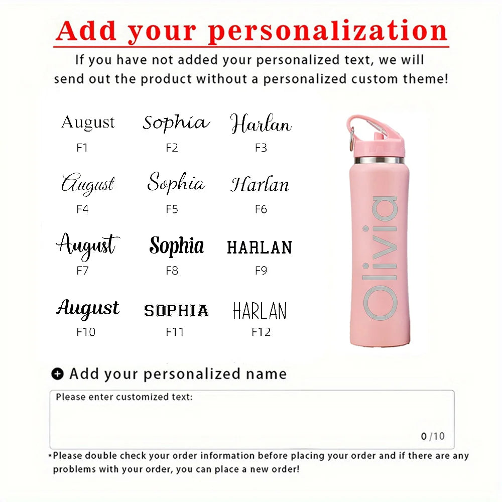 Personlig stålflaska 600 ml