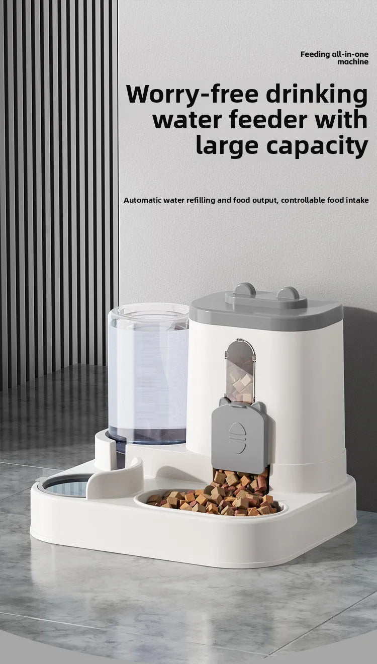 AquaFeed – Spillfri mat- & vattenstation för katt & hund