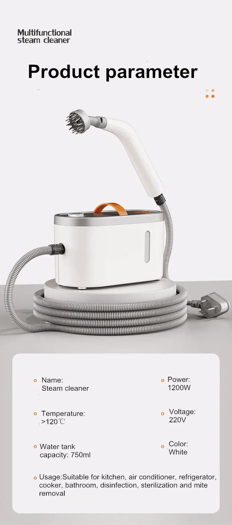 Digital handhållen ångrengörare 2500W
