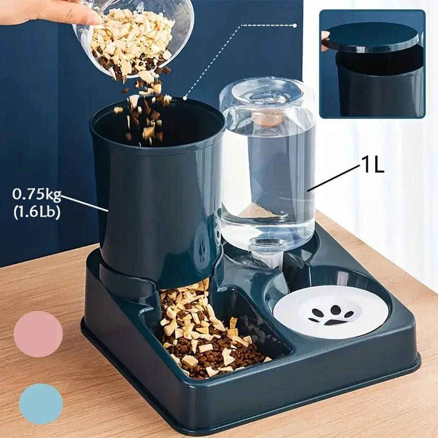 PetFlow 2-i-1 Mat- & Vattenstation