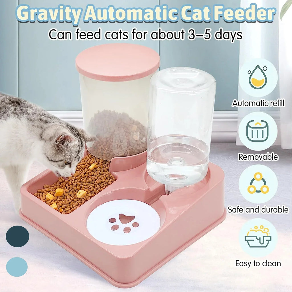 CatCare 2-i-1 – Matstation med vattenbehållare
