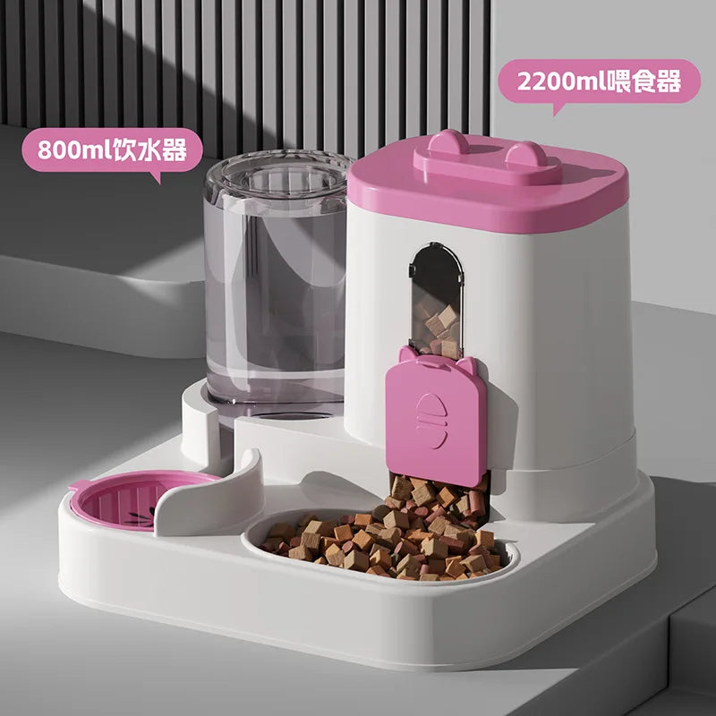 AquaFeed – Spillfri mat- & vattenstation för katt & hund
