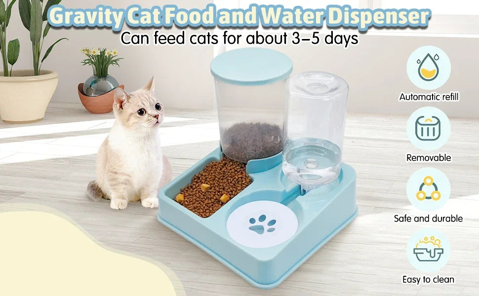CatCare 2-i-1 – Matstation med vattenbehållare