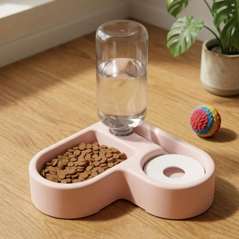 SplashFree 2-i-1 – Mat- & vattenstation för katt