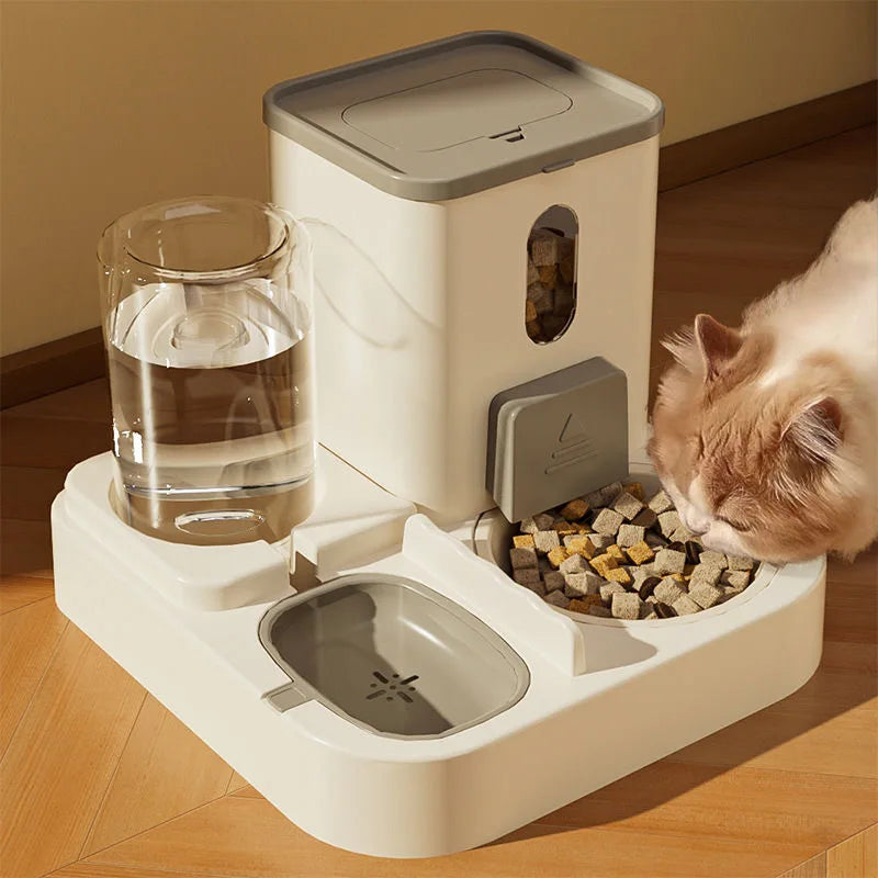 AquaFeed – Spillfri mat- & vattenstation för katt & hund