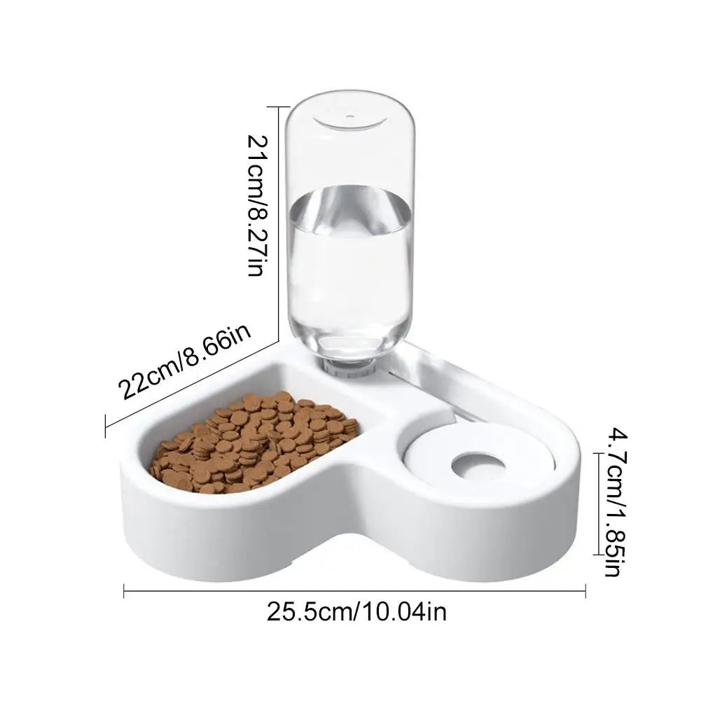 SplashFree 2-i-1 – Mat- & vattenstation för katt