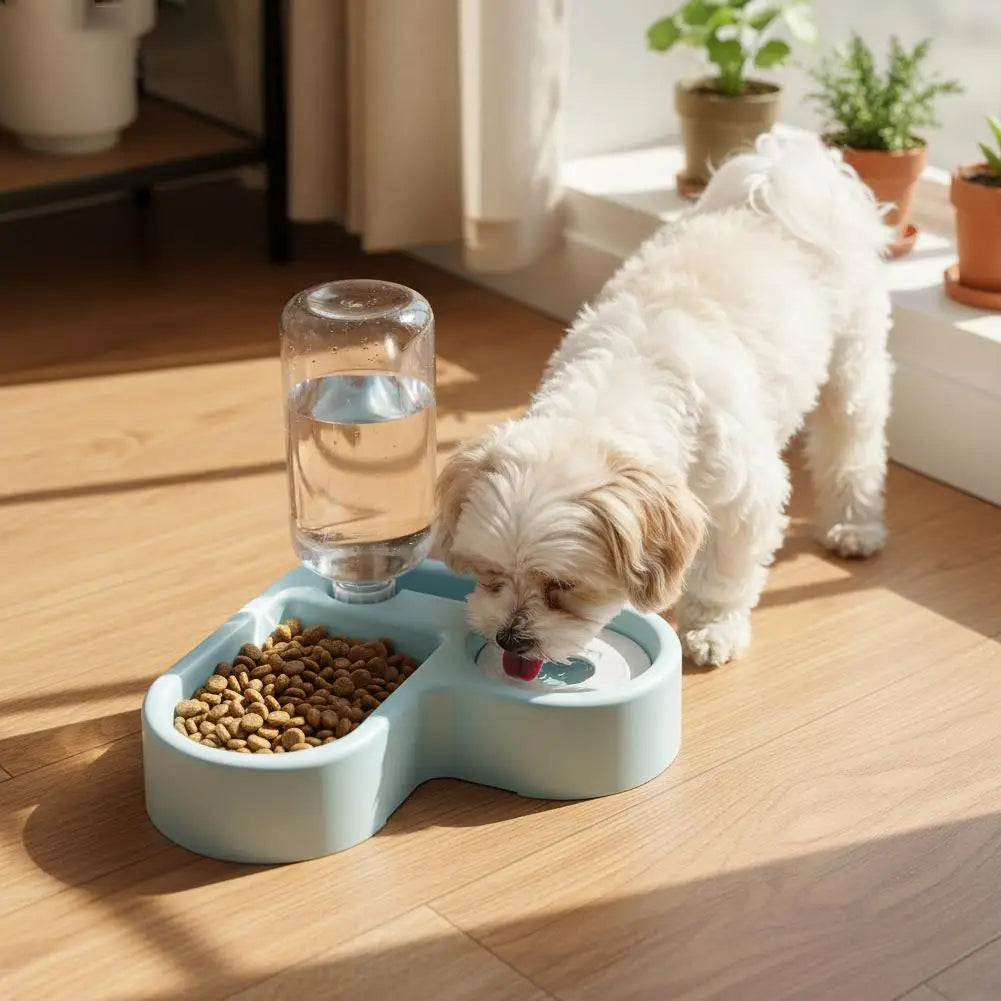 SplashFree 2-i-1 – Mat- & vattenstation för katt